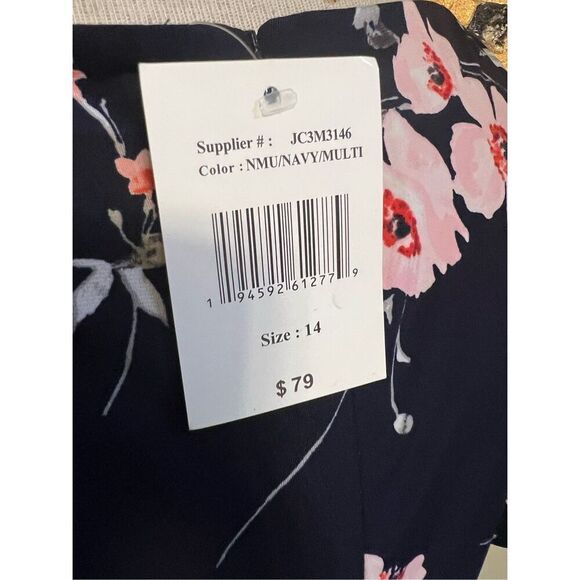 NWT sample, Jessica Howard Dress Short Sleeve Floral Size 14 - Picture 7 of 9